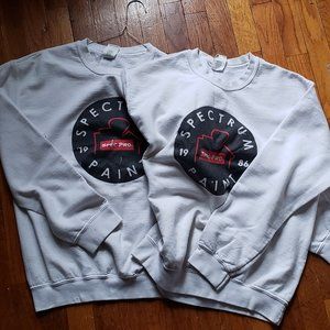 Two Painter's Sweatshirts. White Men's Med.